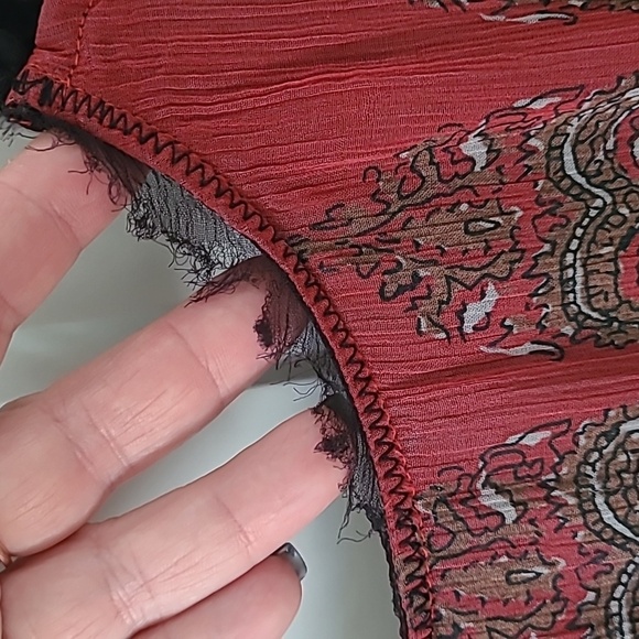 Free People Flaming Hearts Paisley Boho dress Size S - Picture 5 of 16